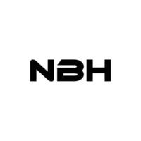 nbh letra logo diseño, inspiración para un único identidad. moderno elegancia y creativo diseño. filigrana tu éxito con el sorprendentes esta logo. vector