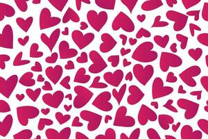 Seamless pattern of hearts. Modern abstract background with pink hearts. Vector illustration on a white background. Vector