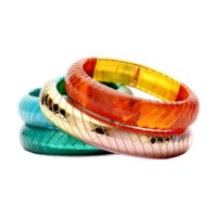 ai generado muchachas tradicional pulsera indio en transparente antecedentes - ai generado png