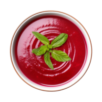 AI generated Red Tomato Soup in a Bowl on Transparent Background - Ai Generated png