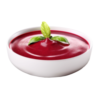 AI generated Red Tomato Soup in a Bowl on Transparent Background - Ai Generated png