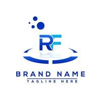Letter RF blue logo Professional for all kinds of business vector