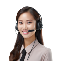 AI generated Female Customer Service Agent on Transparent Background - Ai Generated png