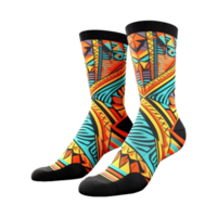 ai généré coloré chaussettes sur transparent Contexte - ai généré png