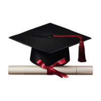 ai generado graduación gorra en transparente antecedentes - ai generado png