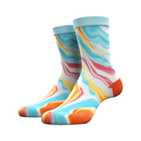 ai généré coloré chaussettes sur transparent Contexte - ai généré png