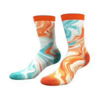 ai généré coloré chaussettes sur transparent Contexte - ai généré png