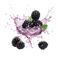 AI generated Blueberry in a water splash on Transparent Background - Ai Generated png