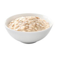 ai generado harina de avena en un cuenco en transparente antecedentes - ai generado png