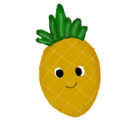 Pineapple watercolor isolated graphic transparent png