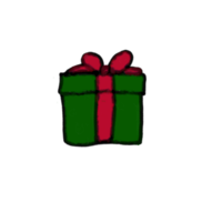 christmas gift box hand drawn png