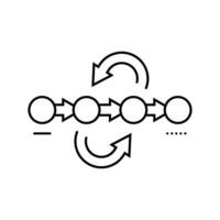 prototyping phase analyst line icon vector illustration