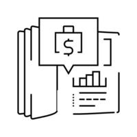 ledger book line icon vector illustration