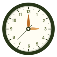 Wall Analog Clock Design Show at 3 o'clock, Time and Clock Illustration png