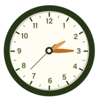 Mauer analog Uhr Design Show beim 2,15, Zeit und Uhr Illustration png