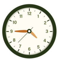 Mauer analog Uhr Design Show beim 4,45, Zeit und Uhr Illustration png