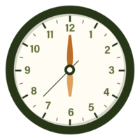 Mauer analog Uhr Design Show beim 6 Uhr, Zeit und Uhr Illustration png