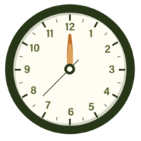 Wall Analog Clock Design Show at 12 o'clock, Time and Clock Illustration png