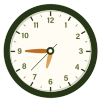 parete analogico orologio design mostrare a 6:45, tempo e orologio illustrazione png