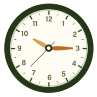 parete analogico orologio design mostrare a 10.15 , tempo e orologio illustrazione png