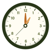 Wall Analog Clock Design Show at 1 o'clock, Time and Clock Illustration png