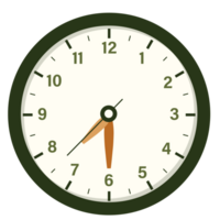 Wall Analog Clock Design Show at 7.30, Time and Clock Illustration png