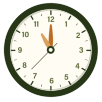 pared término análogo reloj diseño espectáculo a 11 en punto, hora y reloj ilustración png