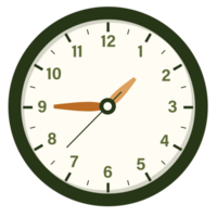 Mauer analog Uhr Design Show beim 1,45, Zeit und Uhr Illustration png