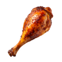 AI generated grilled chicken drum stick ,fried chicken thighs isolated on transparent background ,generative ai png