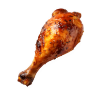 AI generated grilled chicken drum stick ,fried chicken thighs isolated on transparent background ,generative ai png