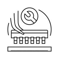 electronic assembly electronics line icon vector illustration