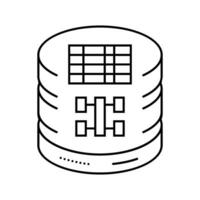 sql consulta base de datos línea icono vector ilustración