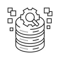 query optimization database line icon vector illustration