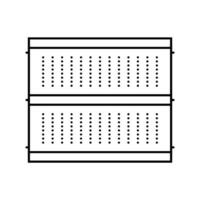 tablero de circuitos prototipos electrónica línea icono vector ilustración