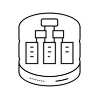 database design line icon vector illustration