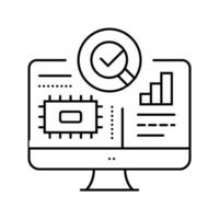 sensor calibration electronics line icon vector illustration