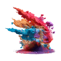 ai généré couleurs explosion sur transparent Contexte - ai généré png