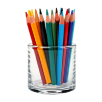 AI generated Pack of Pencils in a Glass on Transparent Background - Ai Generated png