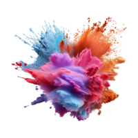 ai généré couleurs explosion sur transparent Contexte - ai généré png