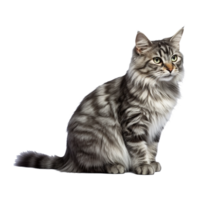 ai gerado lindo gato em transparente fundo - ai gerado png