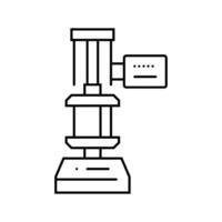 compresión pruebas materiales Ingenieria línea icono vector ilustración