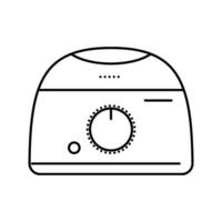 wax warmer hair salon line icon vector illustration