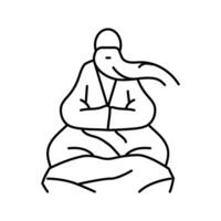 daoist sage taoism line icon vector illustration