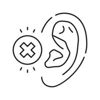 hearing loss audiologist doctor line icon vector illustration