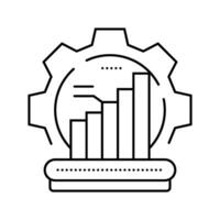 lean manufacturing mechanical engineer line icon vector illustration