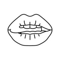 desire sexy mouth female line icon vector illustration