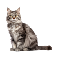 ai gerado lindo gato em transparente fundo - ai gerado png