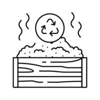 composting environmental line icon vector illustration