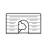 hamster house pet line icon vector illustration