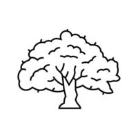 bodhi árbol budismo línea icono vector ilustración